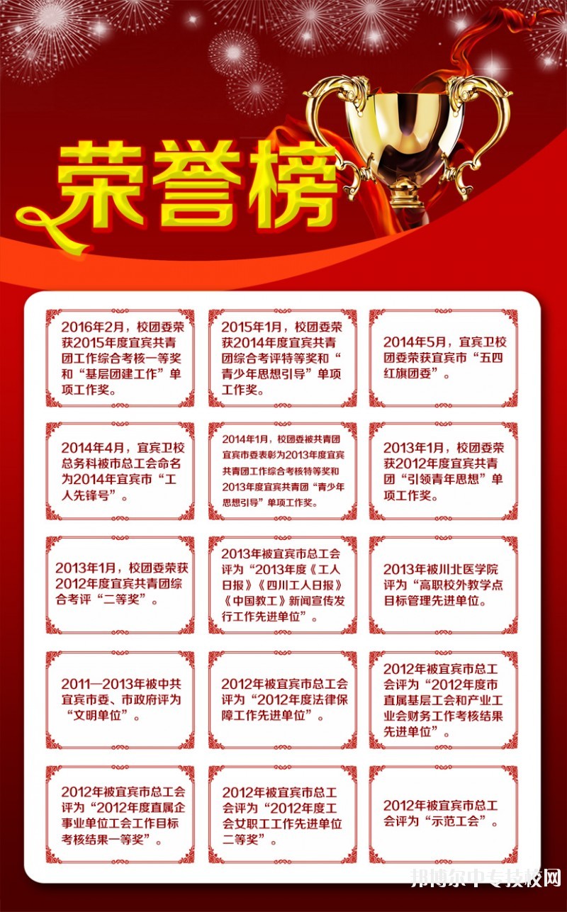 四川省宜賓衛(wèi)生學(xué)校榮譽榜