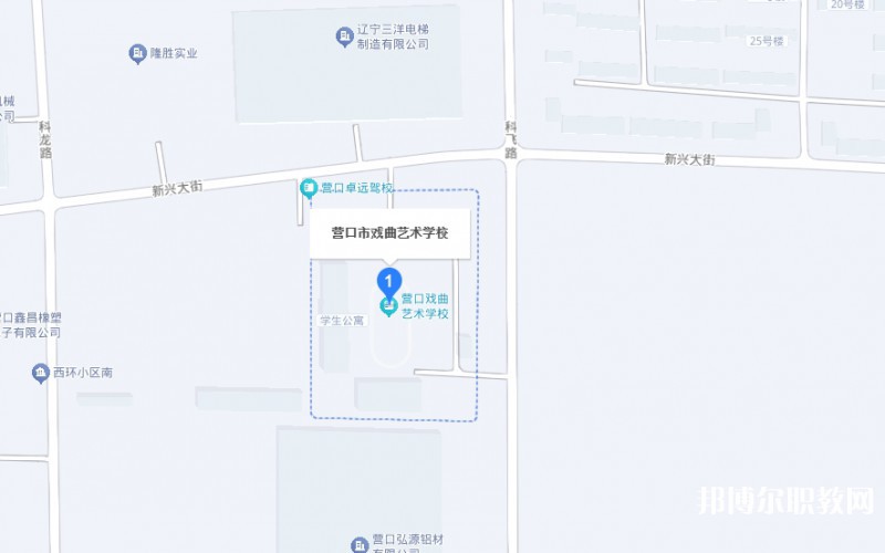 營口市戲曲學校地址，乘車路線