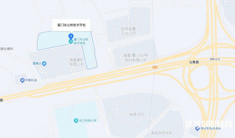 廈門市眾幟技術(shù)學校地址，乘車路線